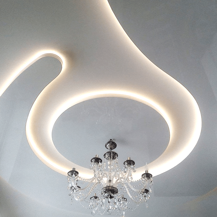 Потолки со световыми линиями